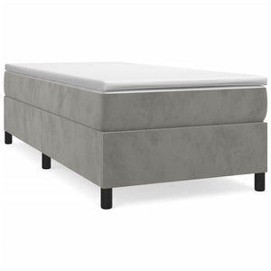 Boxspringbettgestell Hellgrau 100x200 cm Samt
