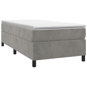 Boxspringbettgestell Hellgrau 100x200 cm Samt