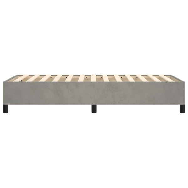 Boxspringbettgestell Hellgrau 100x200 cm Samt