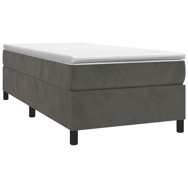 vidaXL Cadre de lit double rembourré gris foncé 100x200 cm velours