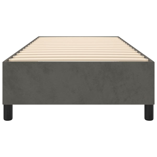 vidaXL Cadre de lit double rembourré gris foncé 100x200 cm velours