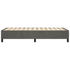 vidaXL Cadre de lit double rembourré gris foncé 100x200 cm velours