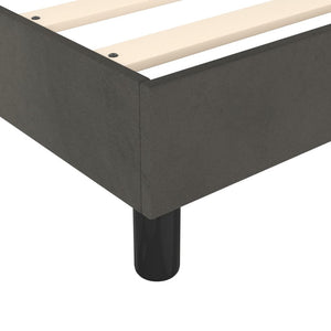 vidaXL Cadre de lit double rembourré gris foncé 100x200 cm velours
