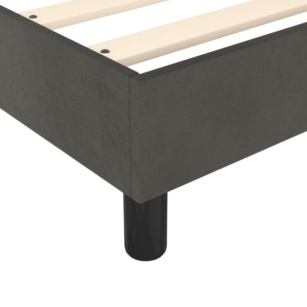 vidaXL Cadre de lit double rembourré gris foncé 100x200 cm velours