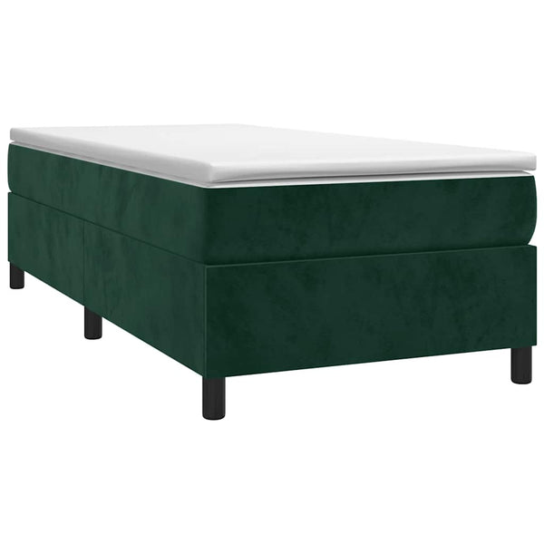 vidaXL Cadre de lit pour sommier tapissier vert foncé 100x200 cm Velours