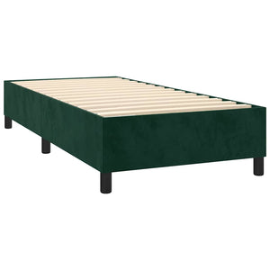 vidaXL Cadre de lit pour sommier tapissier vert foncé 100x200 cm Velours