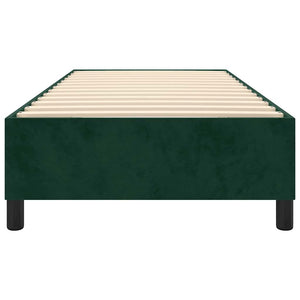 vidaXL Cadre de lit pour sommier tapissier vert foncé 100x200 cm Velours