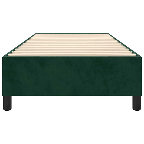 vidaXL Cadre de lit pour sommier tapissier vert foncé 100x200 cm Velours