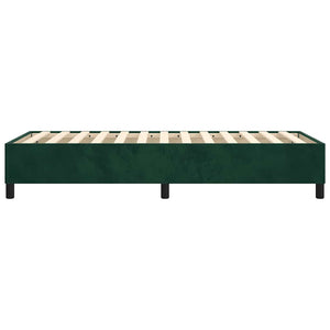 vidaXL Cadre de lit pour sommier tapissier vert foncé 100x200 cm Velours