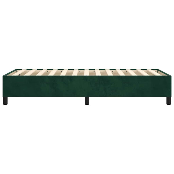 vidaXL Cadre de lit pour sommier tapissier vert foncé 100x200 cm Velours