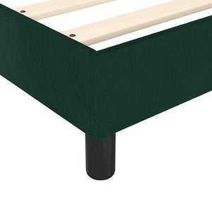 vidaXL Cadre de lit pour sommier tapissier vert foncé 100x200 cm Velours