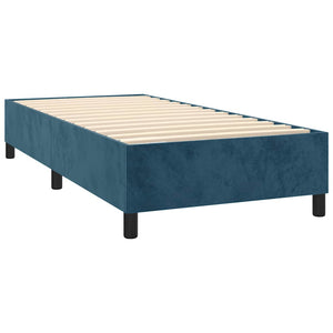 Boxspringbettgestell Dunkelblau 100x200 cm Samt