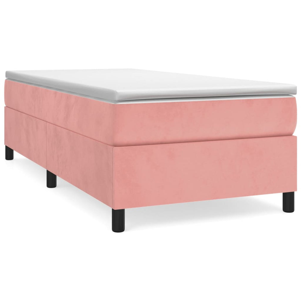 vidaXL Cadre de lit double rose 100x200 cm Velours