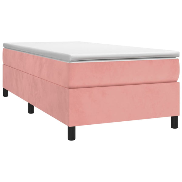 vidaXL Cadre de lit double rose 100x200 cm Velours