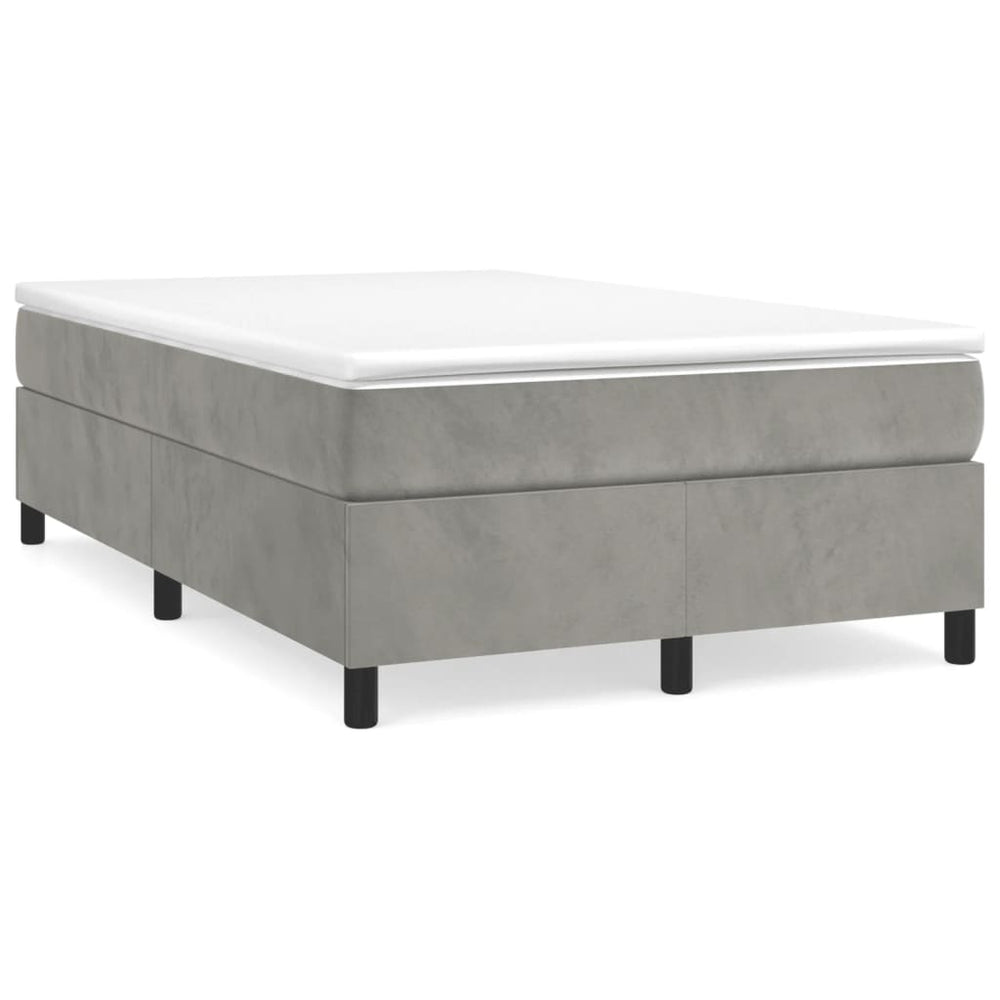 Cadre de lit tapissier vidaXL gris clair 120x200 cm velours