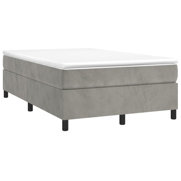 Boxspringbettgestell Hellgrau 120x200 cm Samt