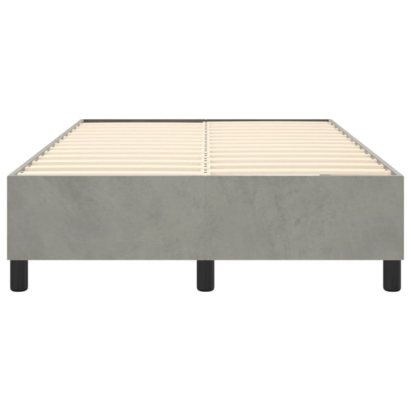 Boxspringbettgestell Hellgrau 120x200 cm Samt