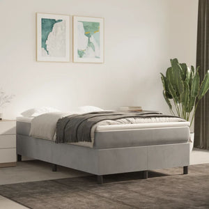 Boxspringbettgestell Hellgrau 120x200 cm Samt
