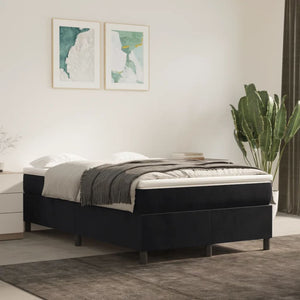 vidaXL Cadre de lit double rembourré en velours noir 120x200 cm