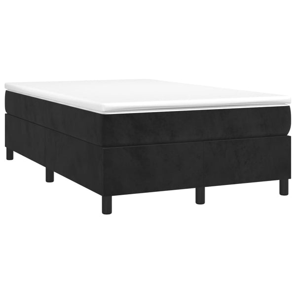 vidaXL Cadre de lit double rembourré en velours noir 120x200 cm