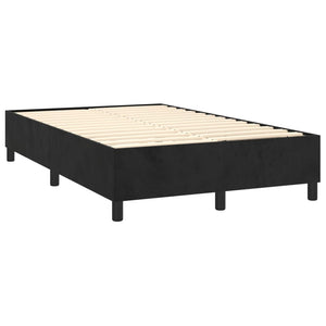 vidaXL Cadre de lit double rembourré en velours noir 120x200 cm