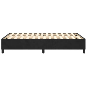 vidaXL Cadre de lit double rembourré en velours noir 120x200 cm