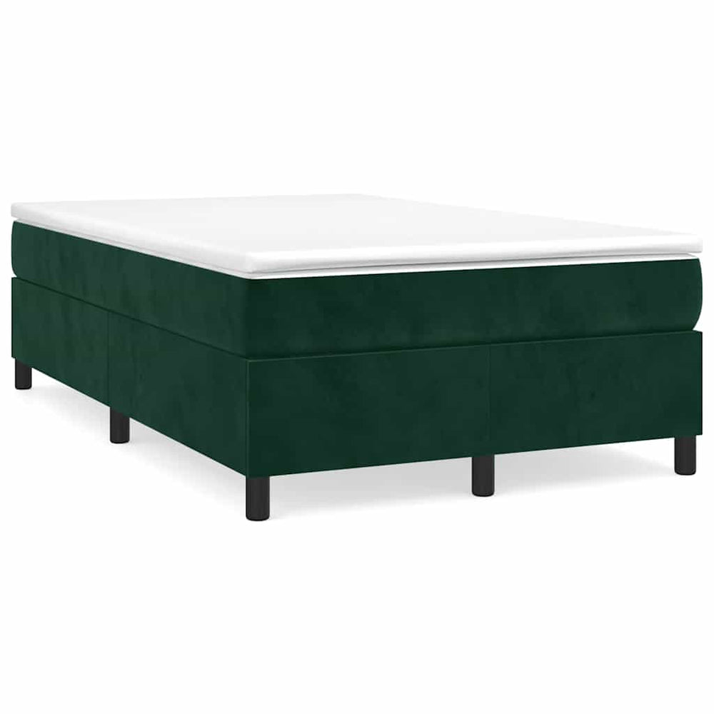 vidaXL Cadre de lit sommier tapissier Vert foncé 120x200 cm Velours