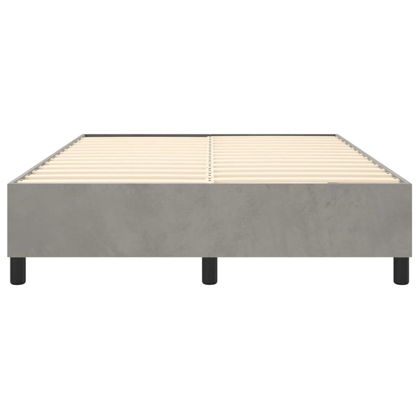 Boxspringbettgestell Hellgrau 140x190 cm Samt