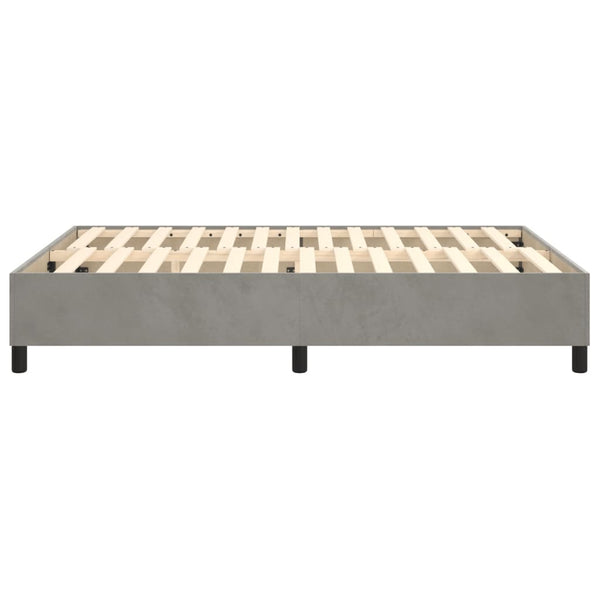 Boxspringbettgestell Hellgrau 140x190 cm Samt
