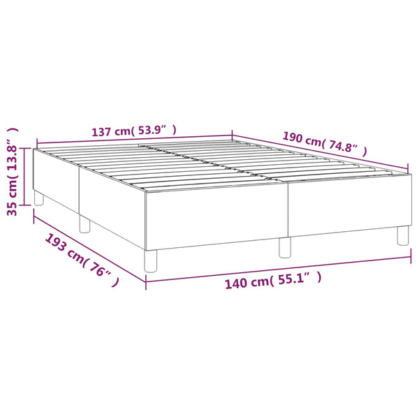 Boxspringbettgestell Hellgrau 140x190 cm Samt