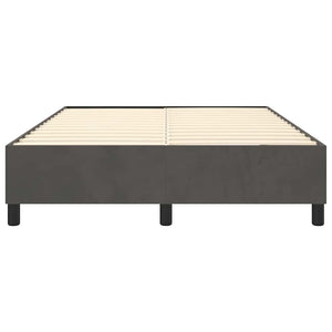Boxspringbettgestell Dunkelgrau 140x190 cm Samt