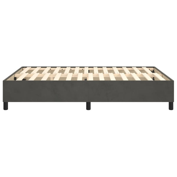 Boxspringbettgestell Dunkelgrau 140x190 cm Samt