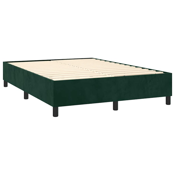 Boxspringbettgestell Dunkelgrün 140x190 cm Samt