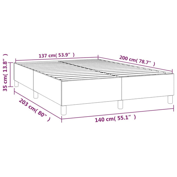 Boxspringbettgestell Dunkelgrau 140x200 cm Samt