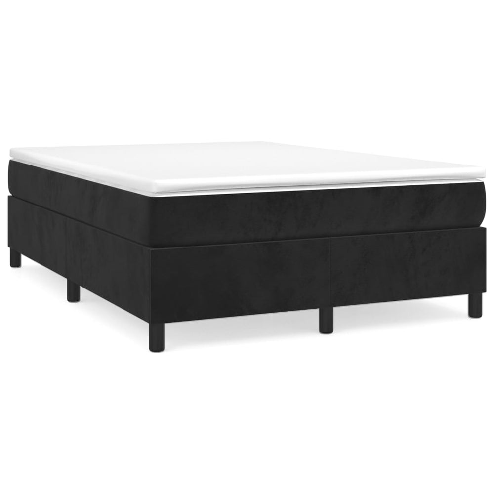 vidaXL Cadre de lit double rembourré Noir 140x200 cm Velours