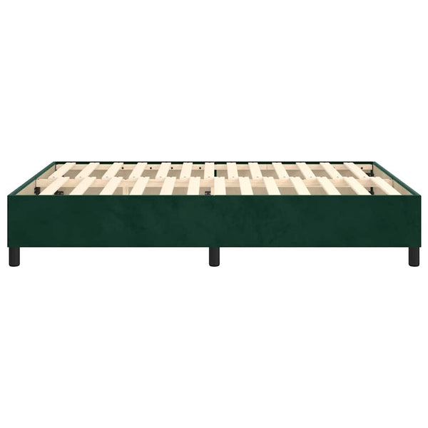 Boxspringbettgestell Dunkelgrün 140x200 cm Samt