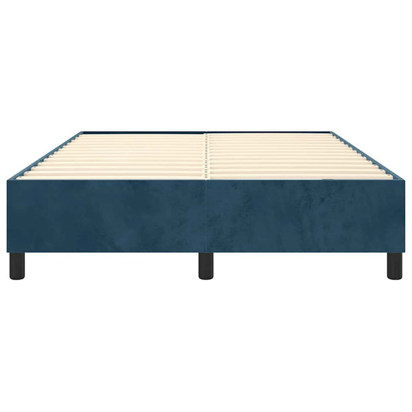 Boxspringbettgestell Dunkelblau 140x200 cm Samt