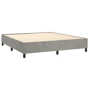 Boxspringbettgestell Hellgrau 160x200 cm Samt