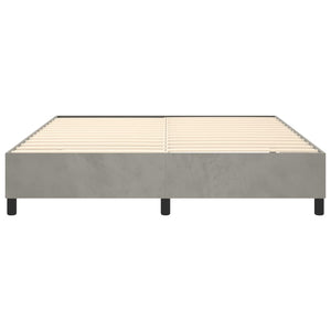 Boxspringbettgestell Hellgrau 160x200 cm Samt