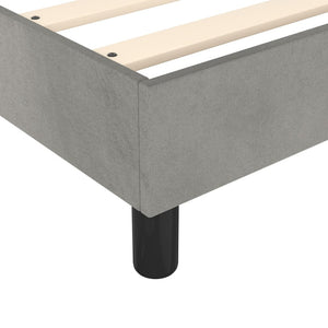 Boxspringbettgestell Hellgrau 160x200 cm Samt