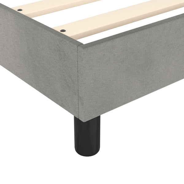 Boxspringbettgestell Hellgrau 160x200 cm Samt