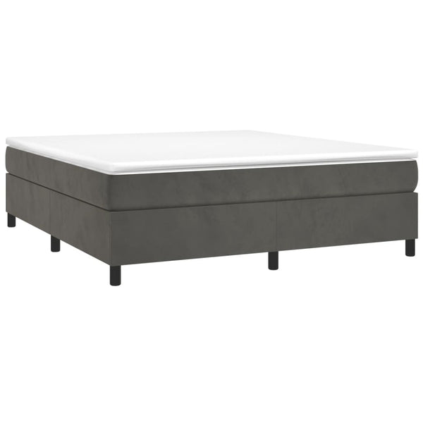 Boxspringbettgestell Dunkelgrau 160x200 cm Samt