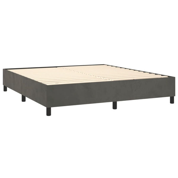 Boxspringbettgestell Dunkelgrau 160x200 cm Samt