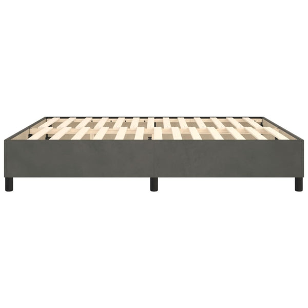 Boxspringbettgestell Dunkelgrau 160x200 cm Samt