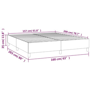 Boxspringbettgestell Dunkelgrau 160x200 cm Samt
