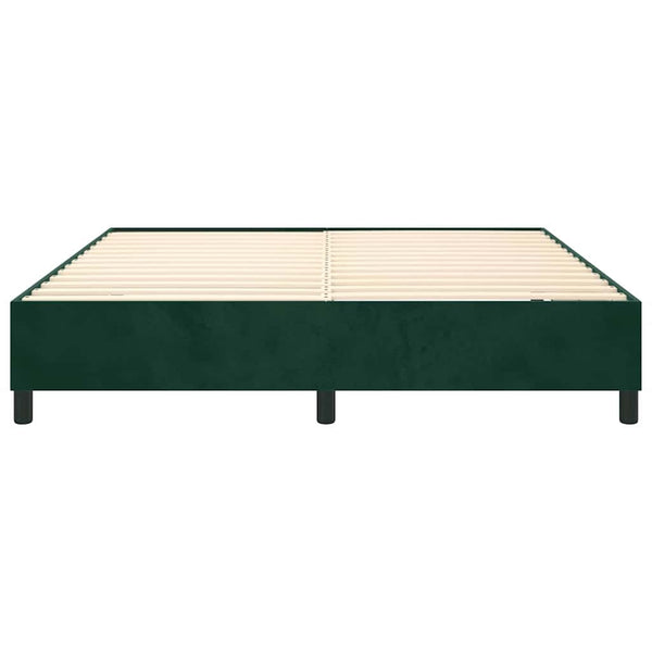 Boxspringbettgestell Dunkelgrün 160x200 cm Samt