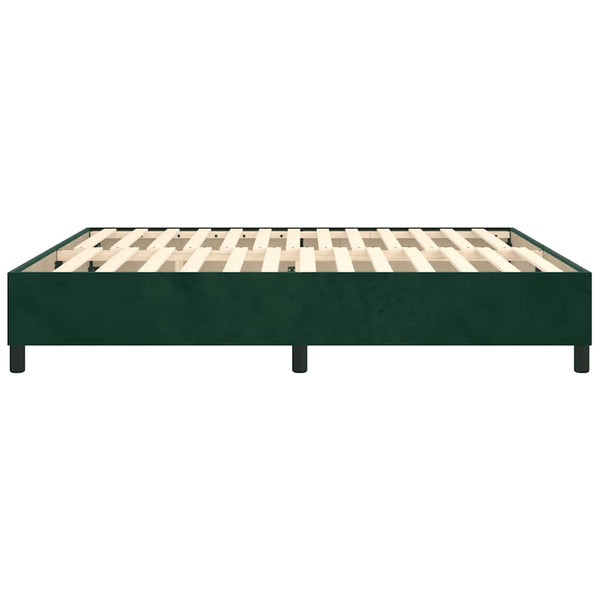Boxspringbettgestell Dunkelgrün 160x200 cm Samt