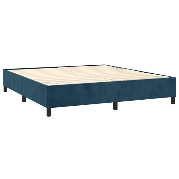 Boxspringbettgestell Dunkelblau 160x200 cm Samt