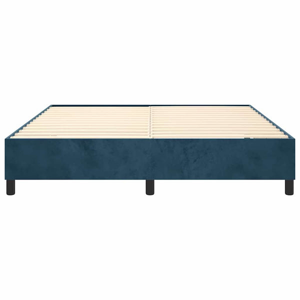 Boxspringbettgestell Dunkelblau 160x200 cm Samt