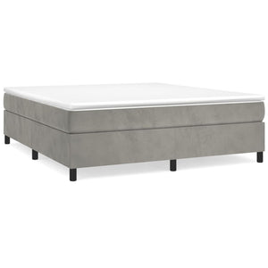vidaXL Box Spring Bed Frame Light Grey 180x200 cm Velvet
